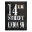 Vintage Sign 14th Street Union Square 30x40 Canvas Wall Art
