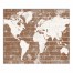 World Map on Distressed Brick 20x24 Canvas Wall Art
