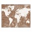World Map on Distressed Brick 24x30 Canvas Wall Art