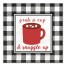 Grab a Cup and Snuggle Up 12x12 Canvas Wall Art