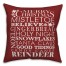 Christmas Things on Dark Red 18x18 Spun Poly Pillow