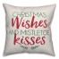 Christmas Wishes and Mistletoe Kisses 18x18 Spun Poly Pillow