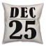 Dec. 25 18x18 Spun Poly Pillow