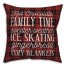Winter Things on Red Black Buffalo Plaid 18x18 Spun Poly Pillow