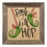 Jingle Bell Hop 12x12 Framed Pallet Wood Art