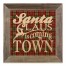 Santa Claus is Coming to Town 12x12 Framed Pallet Wood Art