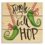 Jingle Bell Hop 10.5x10.5 Pallet Wood Art