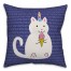 Nom Kittycorn 18x18 Spun Poly Pillow