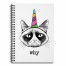 Grumpy Kittycorn 6x8 Ruled Spiral Notebook