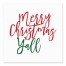 Merry Christmas Y'All 10x10 Canvas Wall Art