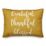 Grateful Thankful Blessed in Mustard 14x20 Spun Poly Pillow