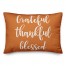 Grateful Thankful Blessed in Orange 14x20 Spun Poly Pillow