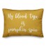 My Blood Type Is Pumpkin Spice in Mustard 14x20 Spun Poly Pillow