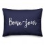 Bone-jour in Navy 14x20 Spun Poly Pillow