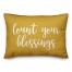 Count Your Blessings in Mustard 14x20 Spun Poly Pillow