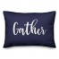 Gather in Navy 14x20 Spun Poly Pillow