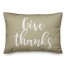 Give Thanks in Beige 14x20 Spun Poly Pillow