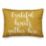 Grateful Hearts Gather Here in Mustard 14x20 Spun Poly Pillow