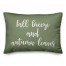Fall Breeze And Autumn Leaves in Green 14x20 Spun Poly Pillow