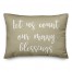 Let Us Count Our Many Blessings in Beige 14x20 Spun Poly Pillow