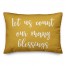 Let Us Count Our Many Blessings in Mustard 14x20 Spun Poly Pillow