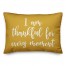 I Am Thankful For Every Moment in Mustard 14x20 Spun Poly Pillow