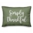 Simply Thankful in Green 14x20 Spun Poly Pillow