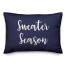 Sweater Season in Navy 14x20 Spun Poly Pillow