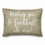 Turkey, Pie & Football, Oh My in Beige 14x20 Spun Poly Pillow