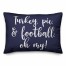 Turkey, Pie & Football, Oh My in Navy 14x20 Spun Poly Pillow