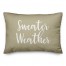 Sweater Weather in Beige 14x20 Spun Poly Pillow