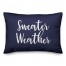 Sweater Weather in Navy 14x20 Spun Poly Pillow