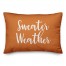 Sweater Weather in Orange 14x20 Spun Poly Pillow