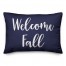 Welcome Fall in Navy 14x20 Spun Poly Pillow