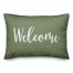 Welcome in Green 14x20 Spun Poly Pillow