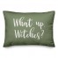 What Up, Witches? in Green 14x20 Spun Poly Pillow