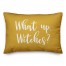 What Up, Witches? in Mustard 14x20 Spun Poly Pillow