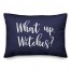 What Up, Witches? in Navy 14x20 Spun Poly Pillow