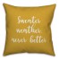 Sweater Weather Never Better in Mustard 18x18 Spun Poly Pillow