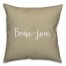 Bone-jour in Beige 18x18 Spun Poly Pillow