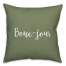 Bone-jour in Green 18x18 Spun Poly Pillow