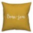Bone-jour in Mustard 18x18 Spun Poly Pillow
