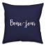 Bone-jour in Navy 18x18 Spun Poly Pillow