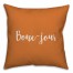 Bone-jour in Orange 18x18 Spun Poly Pillow