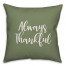 Always Thankful in Green 18x18 Spun Poly Pillow