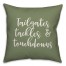 Tailgates, Tackles, & Touchdowns in Green 18x18 Spun Poly Pillow