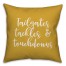 Tailgates, Tackles, & Touchdowns in Mustard 18x18 Spun Poly Pillow