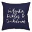 Tailgates, Tackles, & Touchdowns in Navy 18x18 Spun Poly Pillow