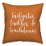 Tailgates, Tackles, & Touchdowns in Orange 18x18 Spun Poly Pillow