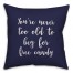 You're Never Too Old For Free Candy in Navy 18x18 Spun Poly Pillow